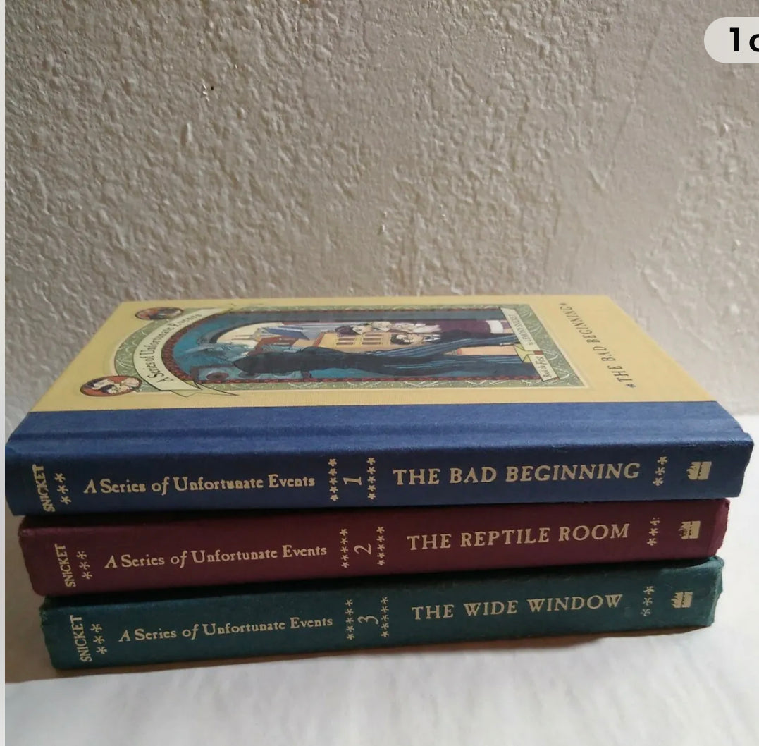 A Series of Unfortunate Events #1, 2 & 3- by Lemony Snicket